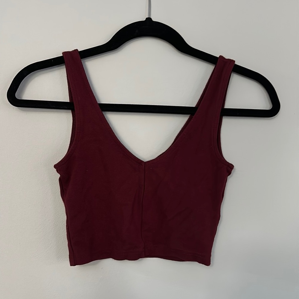TOPSHOP Burgundy Tank Sz:4